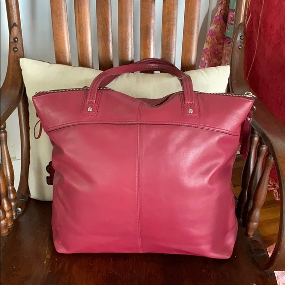 COPY - Large Coach Embossed Monogram Leather Tote - Picture 6 of 7